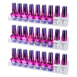 Rafturi suspendate pentru lacuri de unghii, 3 nivele Transparent Mollylac - 39153